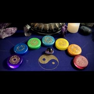 Full set of  resin Chakras made by me!
